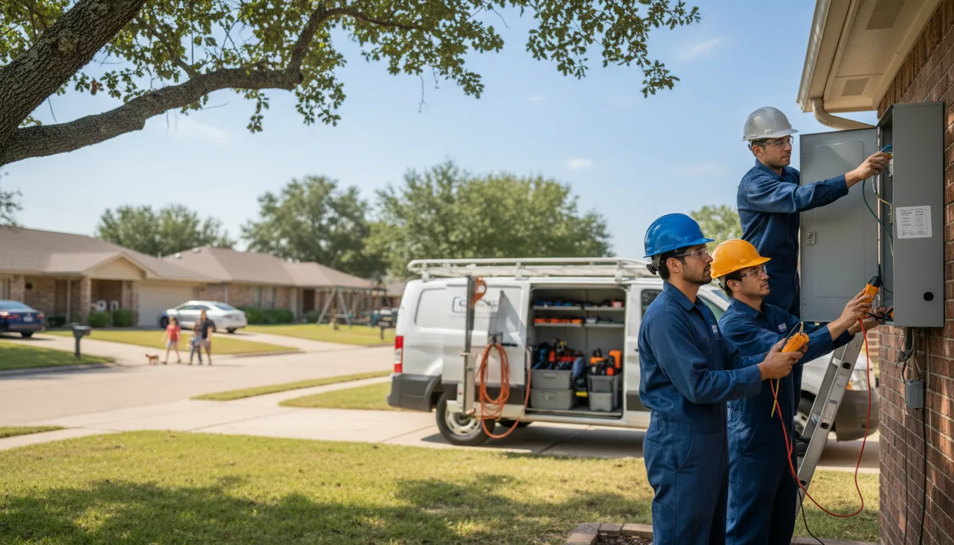Certified electrician providing emergency electrical services in Hunter, OK